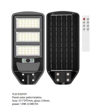 YLD LIGHTING - LUMINARIA VIAL SOLAR 12W 1900lm 5000K