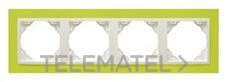 EFAPEL - MARCO 4 ELEM. ANIMATO VERDE/HIELO