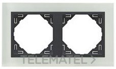 EFAPEL - MARCO DOBLE CRYSTAL NEGRO/GRIS