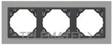 EFAPEL - MARCO TRIPLE ANIMATO ALUMINIO/GRIS
