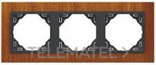 EFAPEL - MARCO TRIPLE ARBORE CAOBA/GRIS