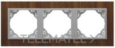 EFAPEL - MARCO TRIPLE ARBORE NOGAL/ALUMINIO