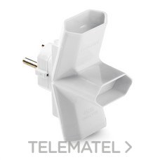 FAMATEL - ADAPTADOR TRIPLE 10A 250V ESP. 4,8mm
