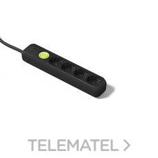 FAMATEL - BASE 4 SCHUKO C/INT. 1,5m NEGRO