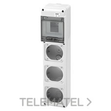 GEWISS - CAJA DISTR.Q-DIN 5M P/3 BASES 16A IP65