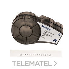 INTERFLEX - ETIQUETA 6,35mm 6,40m NEGRO BLANCO - Imagen 2