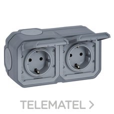 LEGRAND - BASE PLEXO IP55 2x2P+T 16A HZ GRIS