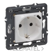 LEGRAND - BASE VALENA NEXT 2P+T+USB TIPO C BLANCO