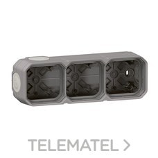 LEGRAND - CAJA PLEXO MOD. 3 EL. HZ./VERT. GRIS