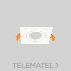 MASLIGHTING - ARO EASY CLIP ALUMINO OSCILANTE BLANCO CUAD. 88x88mm