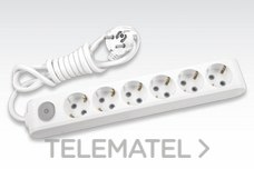 PANASONIC VIKO - REGLETA 6 SCHUKO+PULS.+CBL.3MTS.
