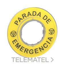 SCHNEIDER ELECTRIC - ETIQUETA 60mm "PARADA DE EMERGENCIA"