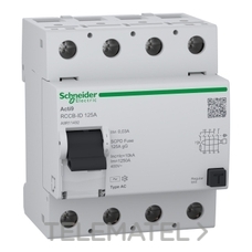 SCHNEIDER ELECTRIC - DIFERENCIAL 4P 125A 30mA "AC"