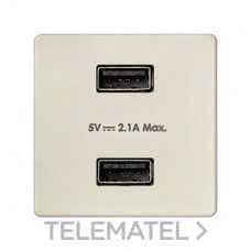 SIMON - CARGADOR 27 PLAY C/2xUSB MARFIL