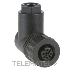 TELEMECANIQUE - CONECTOR M12 PLASTICO HEMBRA 90 4B